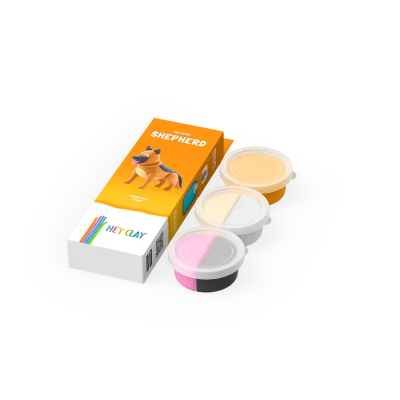 Conjunto de plasticina HEY CLAY com 5 cores para modelagem na caixa