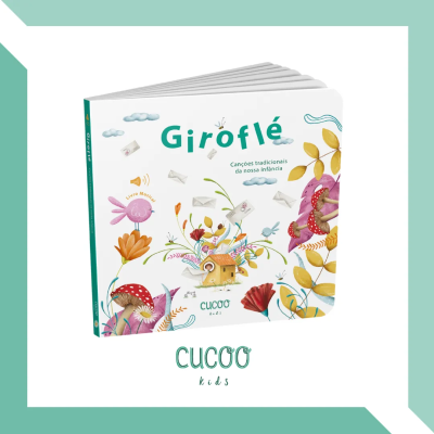 Capa de livro infantil 'Giroflé' com ilustrações coloridas e texto