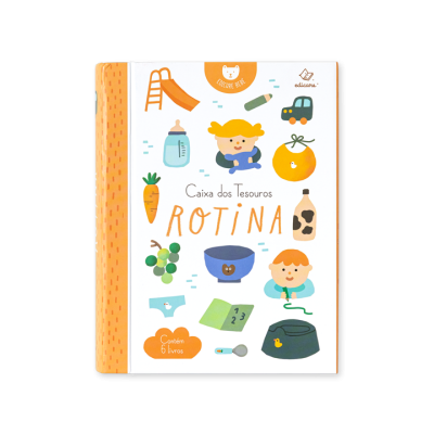 Capa de livro infantil com desenhos coloridos e texto em português
