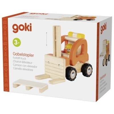 Caixa do brinquedo empilhador de madeira para crianças a partir dos 3 anos da marca goki
