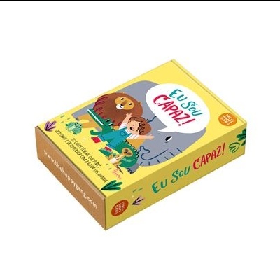 Caixa amarela de jogo infantil 