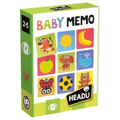 Jogo de cartas Baby Memo Headu para crianças com ilustrações coloridas