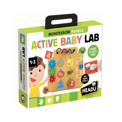 Caixa do jogo educativo Montessori ACTIVE BABY LAB para bebés de 1 a 3 anos