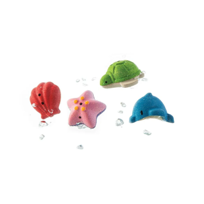 Peças de magnésio para escalada coloridas com formatos de animais marinhos