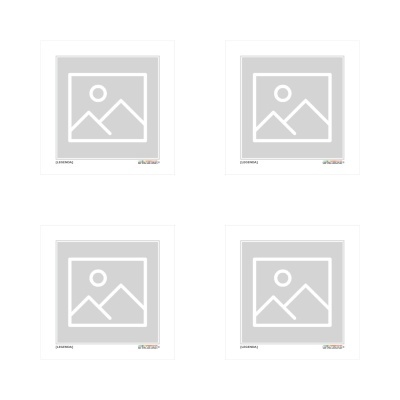 Conjunto de quatro estampas quadradas brancas com ícones de marcador cinzento