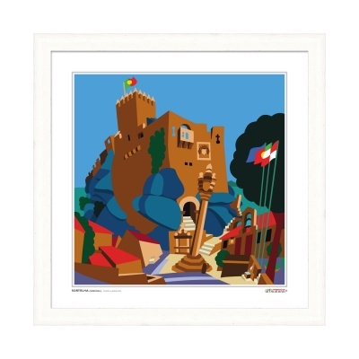 Ilustração de castelo medieval colorido