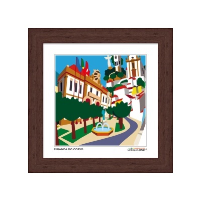 Quadro decorativo com imagem colorida de Miranda do Corvo