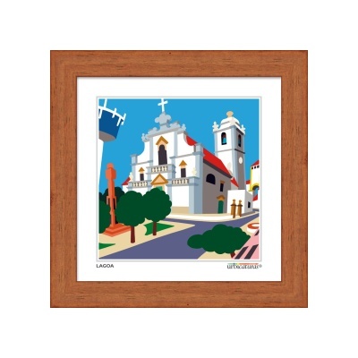 Quadro decorativo com ilustração de igreja em Lagoa