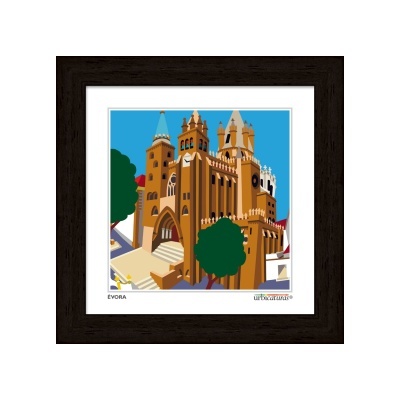 Quadro decorativo com imagem de edifício histórico em Évora