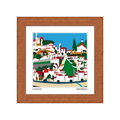 quadro decorativo com ilustração da cidade de Alenquer