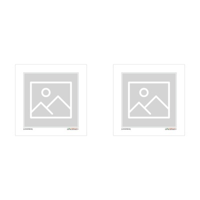 Duas molduras quadradas brancas com vidro para fotos