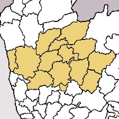 Mapa com regiões em amarelo claro e cinzento