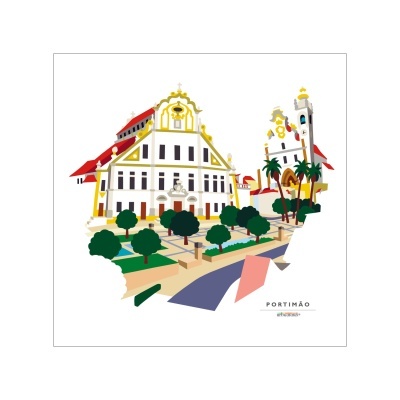 Ilustração da Igreja de Nossa Senhora da Conceição em Portimão