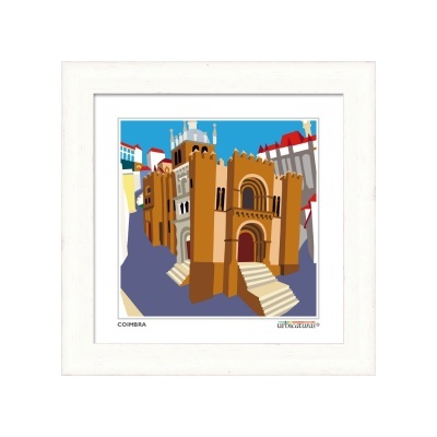 Arte gráfica emoldurada da Sé Velha de Coimbra
