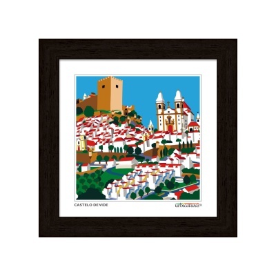 Quadro decorativo quadro Castelo de Vide com moldura preta