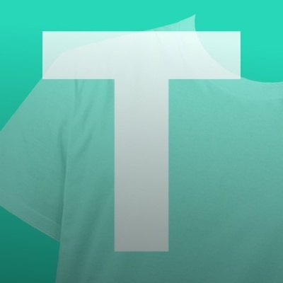 Camiseta azul clara algodão vista de costas