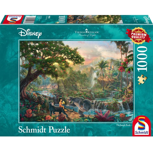 Puzzle Disney 1000 Peças - Livro da Selva Caixa de puzzle da Schmidt com imagem de The Jungle Book e 1000 peças