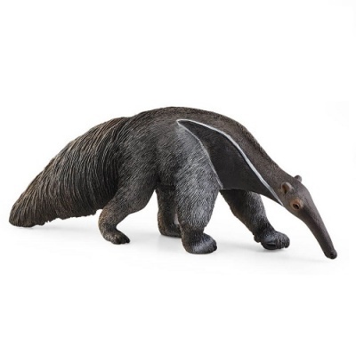 Figura de tamanduá tridáctilo preto e cinza em fundo branco