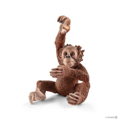 Figura decorativa de macaco castanho com textura peluda