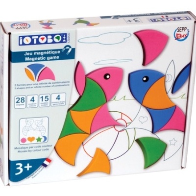 Jogo magnético IOTOBO! colorido para crianças com peças em várias cores