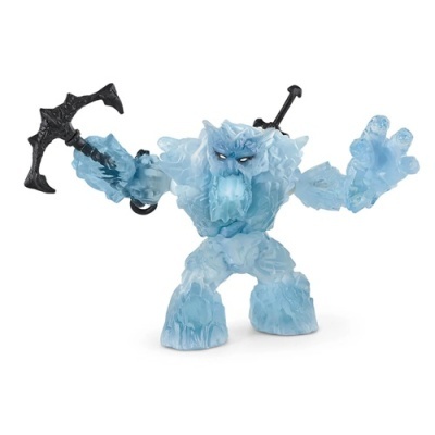 Figura de ação monstro de gelo azul com machado preto