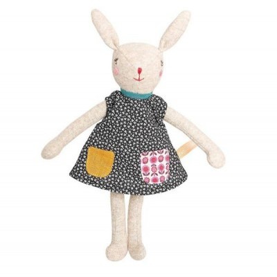 Boneco de peluche em forma de coelho vestido