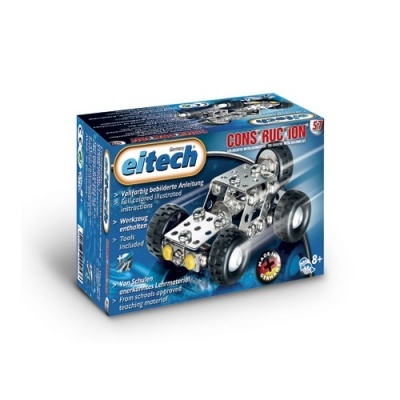 Caixa de brinquedo de construção Eitech com carro metálico
