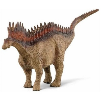 Figura de dinossauro Stegosaurus castanho e laranja