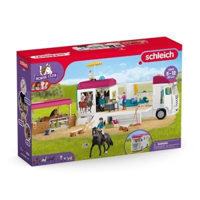 Brinquedo Schleich Horse Club camião e cavalo em cenário de fazenda