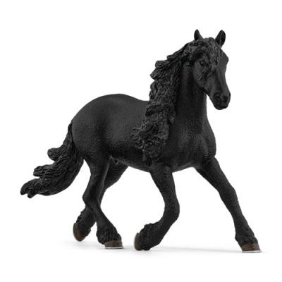 Figura de cavalo negro detalhado em fundo branco