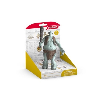 Figura de troll cinzento com clava em embalagem Harry Potter Schleich