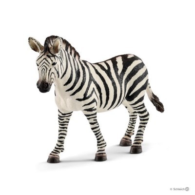 Figura de zebra em plástico preto e branco