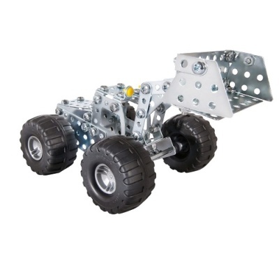 Modelo de veículo metálico com rodas de borracha em fundo branco