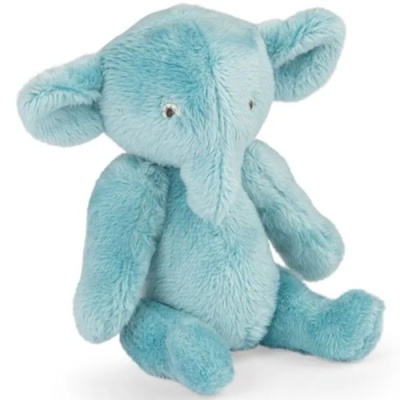 Pelúcia de elefante azul claro macia