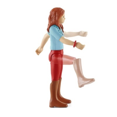 Figura de brinquedo articulada com roupas coloridas
