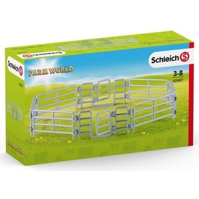 Caixa de circuito para animais em plástico cinzento da marca Schleich FARM WORLD