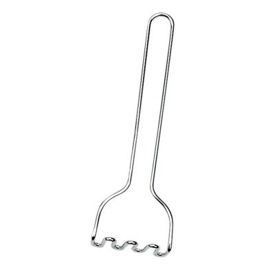 Faca de cortar batatas fritas de metal prateado com cinco dentes curvos