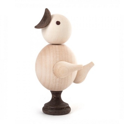 Figura decorativa em madeira em forma de pato