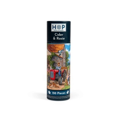 Embalaem cilíndrica de puzzle House of Puzzles Cider & Rosie com 150 peças