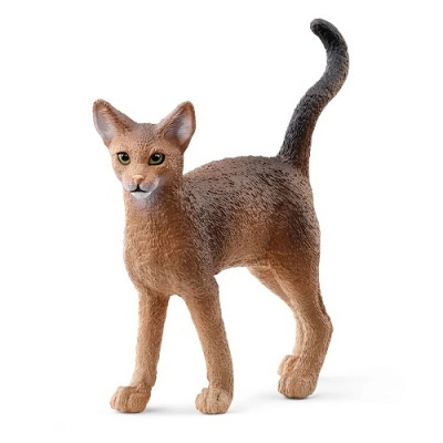 Figura decorativa de gato castanho com cauda preta