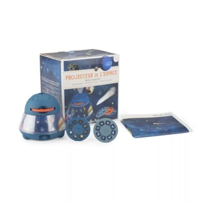 Projetor do espaço azul com matrizes e caixa