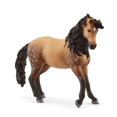 Figura de cavalo castanho claro com crina e cauda negras
