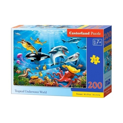 Caixa de quebra-cabeças Castorland Puzzle Tropical Underwater World 200 peças