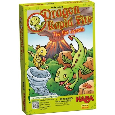 Caixa de jogo Dragon Rapid Fire com dragões e vulcão