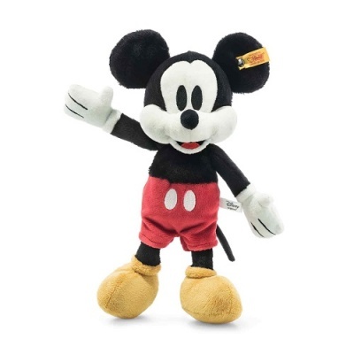 Peluche do Mickey Mouse em tecido macio com etiquetas Steiff e Disney
