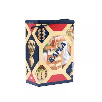 Caixa de embalagem do jogo de construção KAPLA em madeira