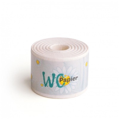 Rolo de papel higiénico WC Papier com padrão de margaridas