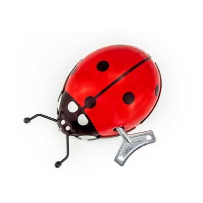 Sino de bicicleta em forma de joaninha vermelha com pontos pretos