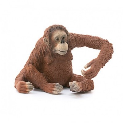 Figura de macaco castanho sentado com textura de pelo