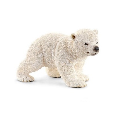 Figura de brinquedo de urso polar branco realista
